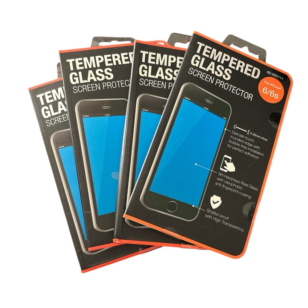 Lot of 4 Tempered Glass Screen Protectors for iPhone 6/6s